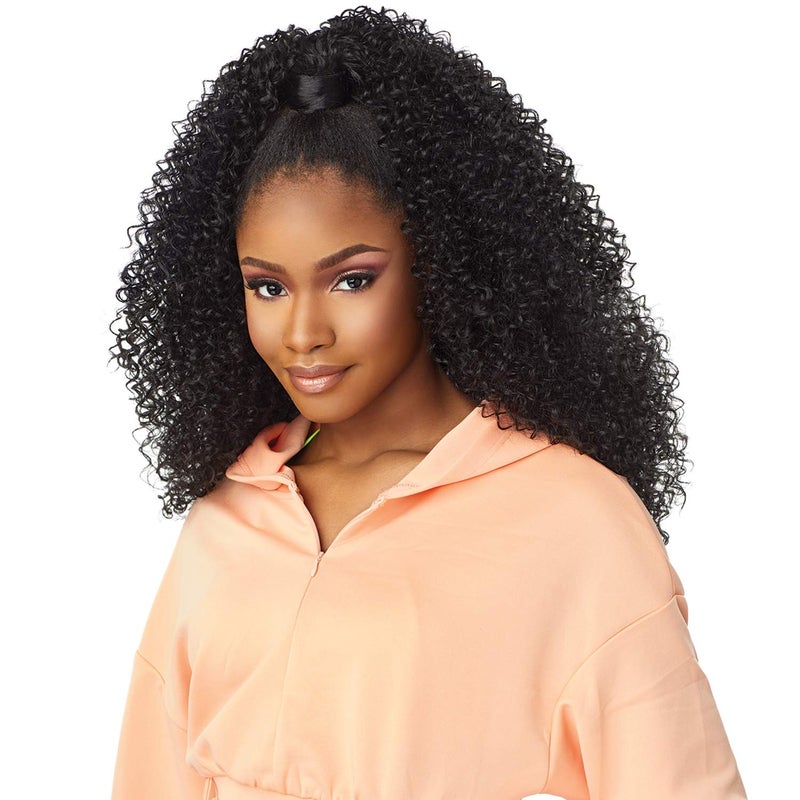 Sensationnel Instant Updown Halfwig Pony - Iud 3 4 Style in 1 Half Wig And Pony Drawstring (1B OFFBLACK) - Image 1